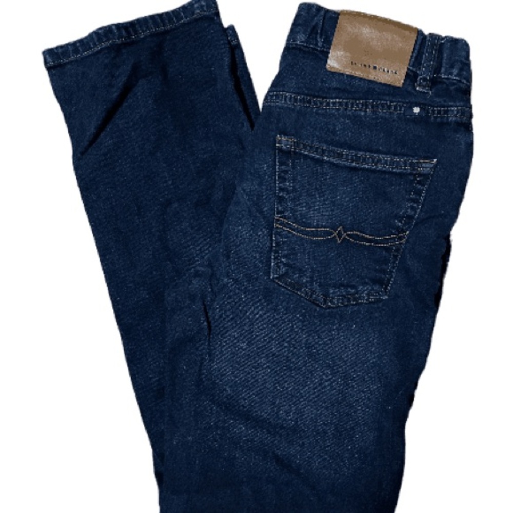 Lucky Brand Kids Dark Blue Denim Jeans with Brown Patch